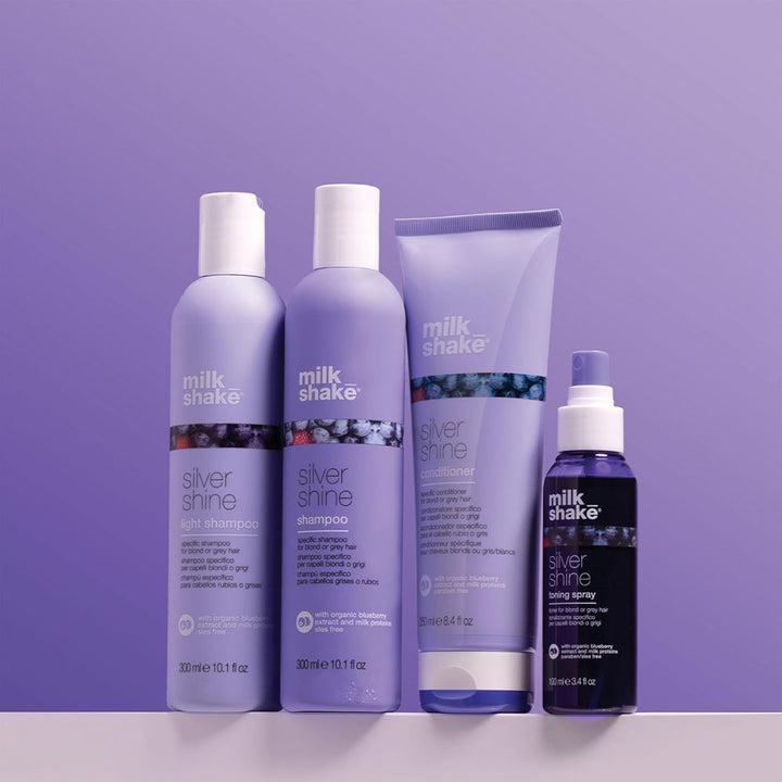 milk_shake Silver Shine Light Shampoo 1000 ml Blueberries and violet pigment 1 l (1er Pack), 1 l (1e