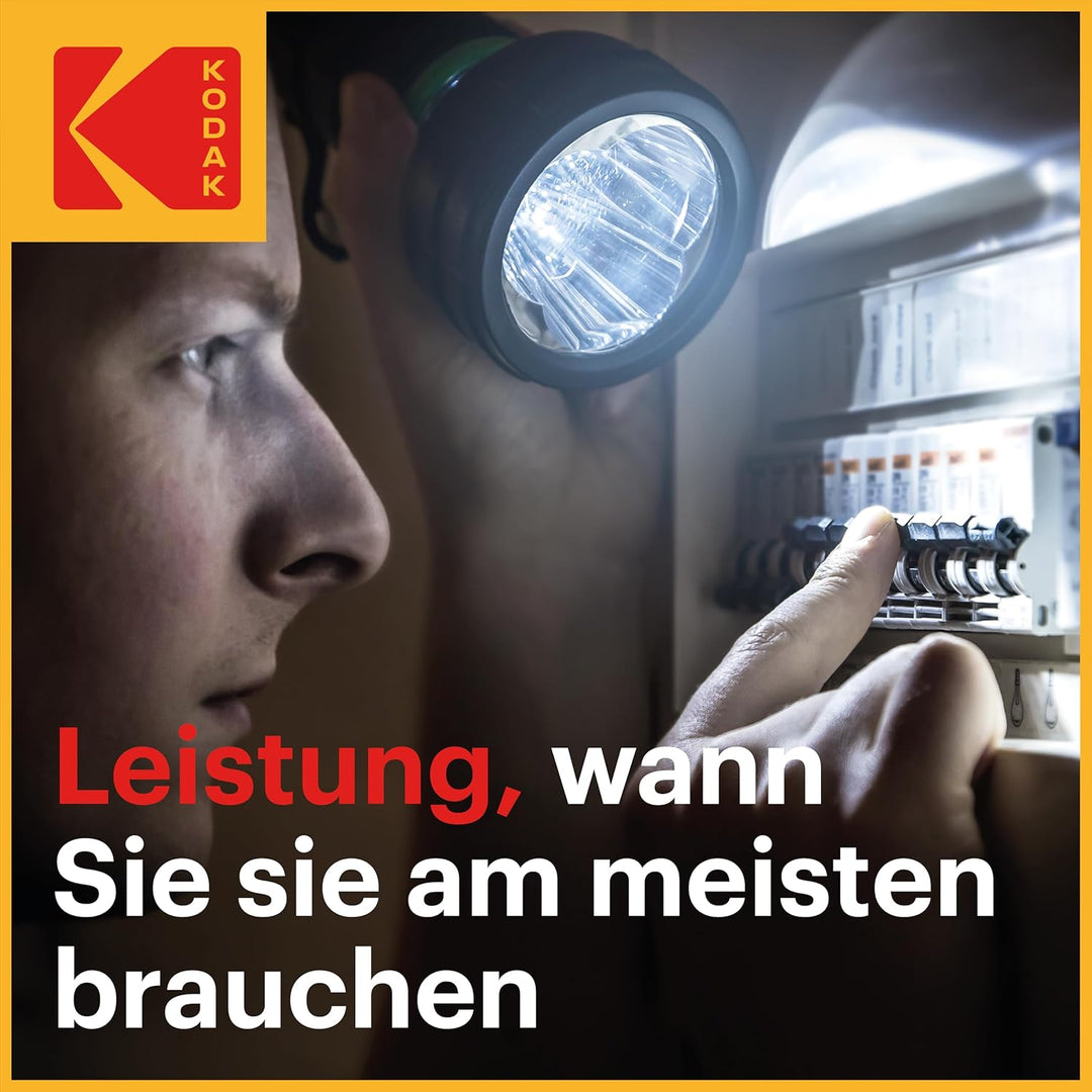 Kodak | D Zellen Batterien | 8 Stück | Einweg Alkalibatterie, LR20 | 1,5 V 8 Stück D, 8 Stück D