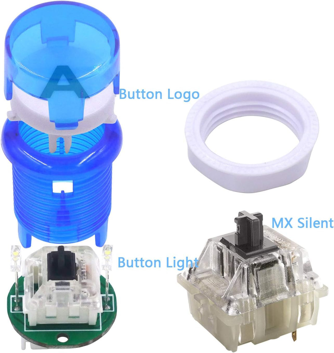 Arcade Game LED DIY Kit Mechanische Tastatur Schalter Arcade LED Taste LED Joystick Controller Zero
