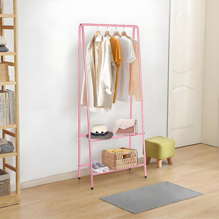Kleiderständer Metall Kleiderstange 60 cm x 151 cm Kleiner Garderobenständer für Schlafzimmer mit Sc