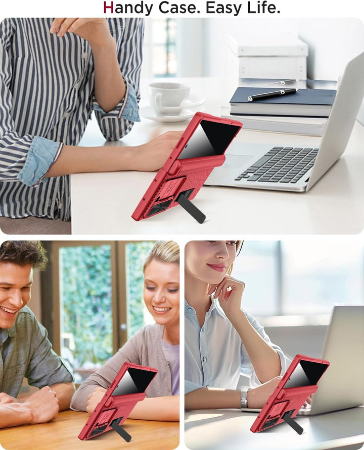 Miimall Kompatibel mit Samsung Galaxy Z Fold 6 Hülle mit Anti-SPY Displayschutz, [Kameraschutz+Schar