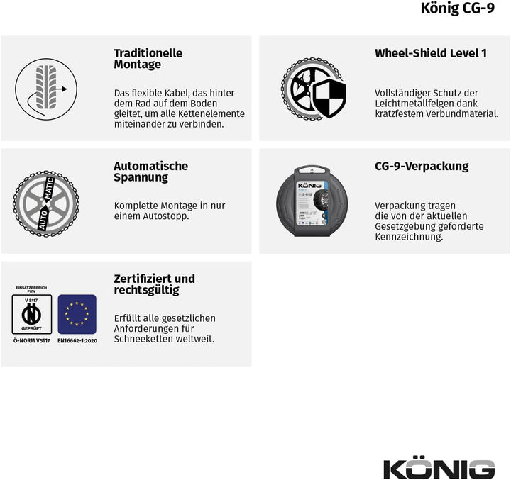 KÖNIG CG-9 040 - Schneeketten, CG-9 040