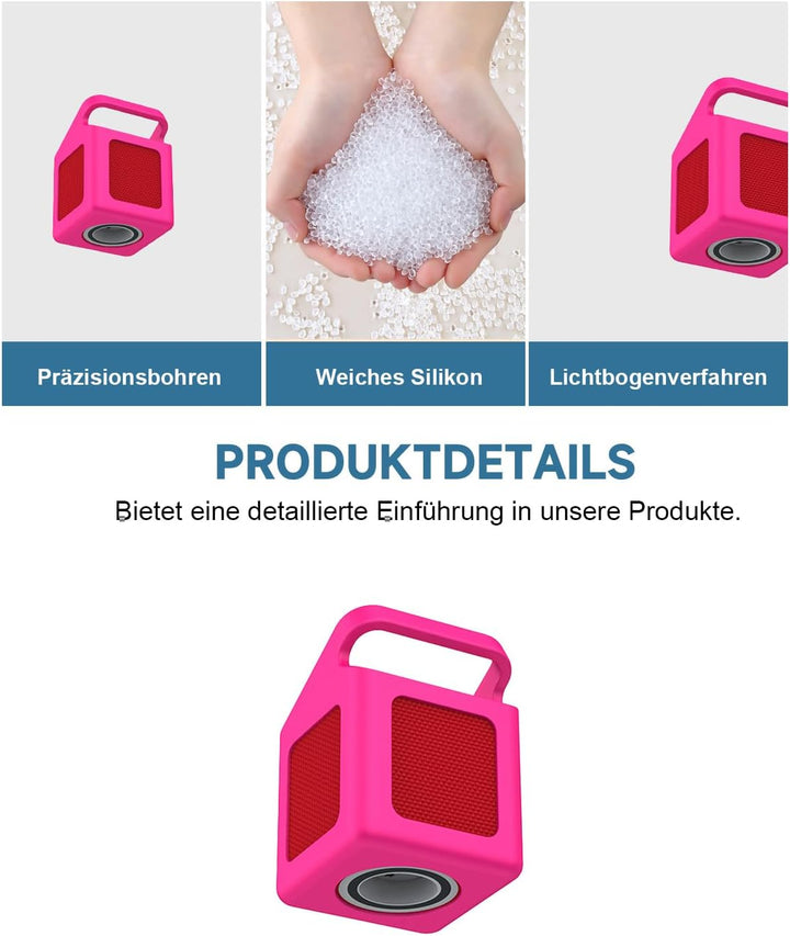 Silikon-Schutzhülle mit Griff für Tonies Toniebox 1 Lautsprecher, stossfeste, fallgeschützte Hülle,
