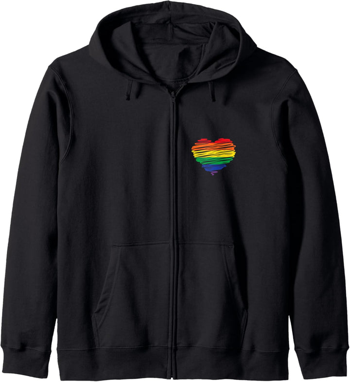 LGBTQ Accessoires - LGBT Pride Herz für Schwule und Lesben Kapuzenjacke