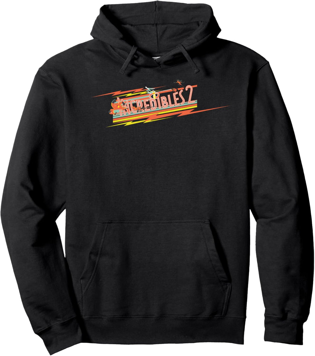 Disney Pixar Incredibles 2 Lightning Bolt Logo Pullover Hoodie