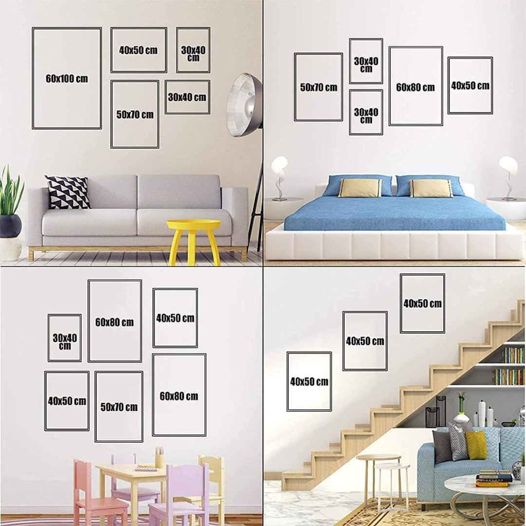 LYBOHO Islamisches Arabische Kalligraphie Leinwand Malerei, Silberner Marmorhintergrund Allah Islami