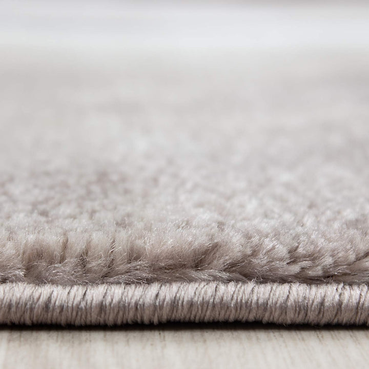 HomebyHome Teppich Wohnzimmer 80x150 cm Läufer Flur Braun Kurzflor Wellen Design - Teppich Schlafzim