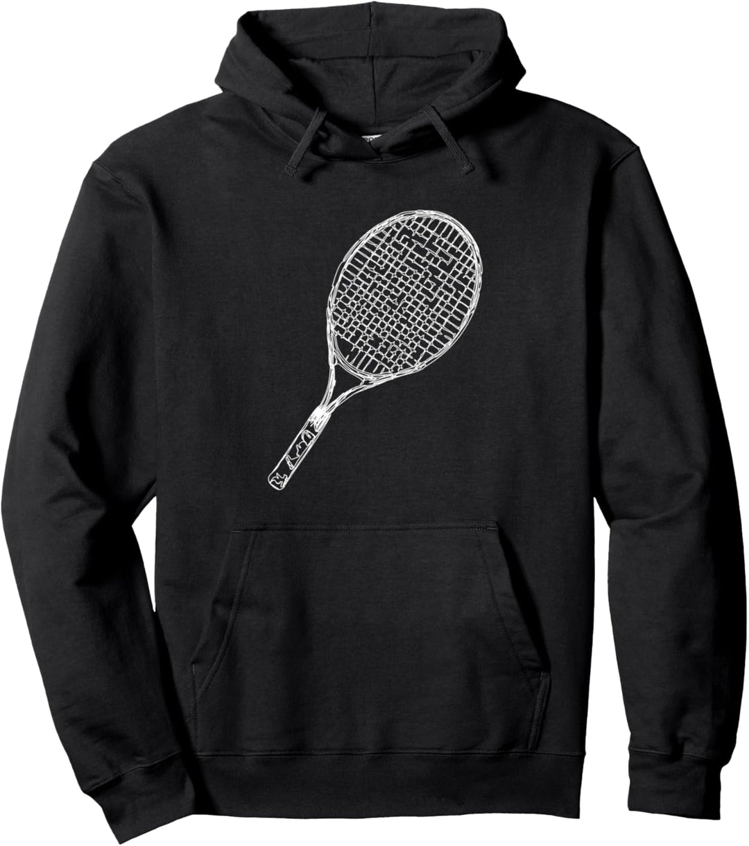 Tennisschläger Skizze Tennis Pullover Hoodie