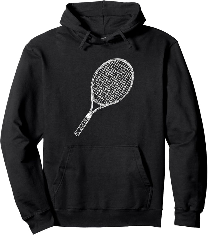 Tennisschläger Skizze Tennis Pullover Hoodie