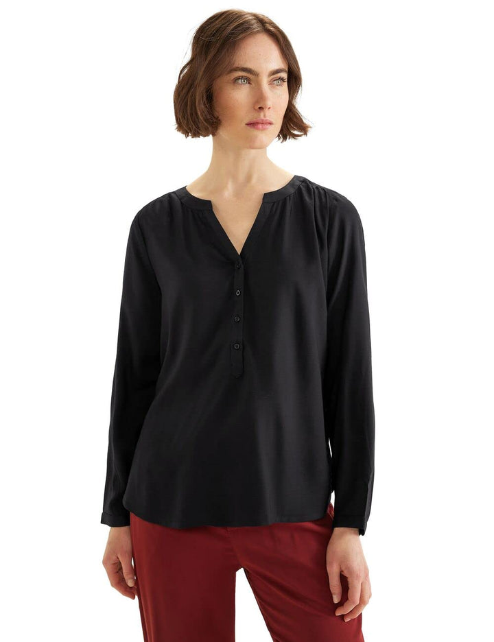 Street One Damen Style Bamika Bluse 40 Schwarz, 40 Schwarz