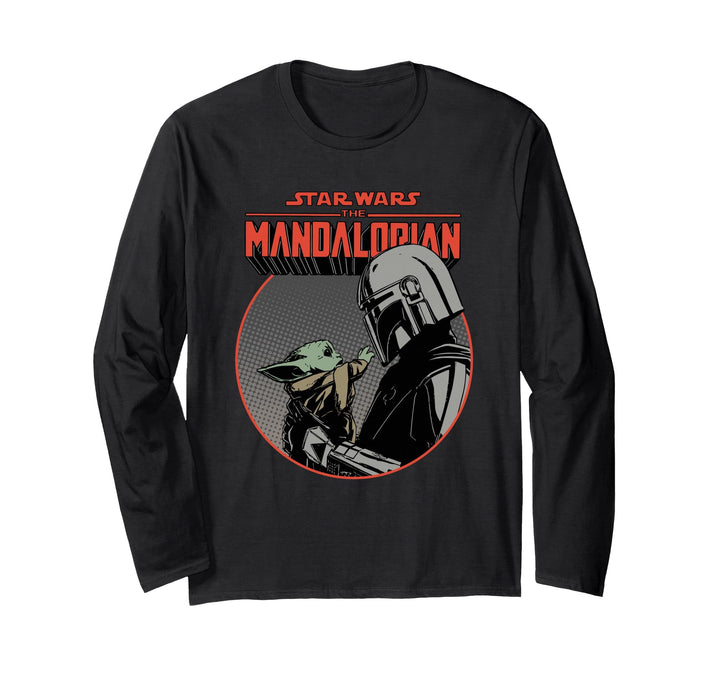 Star Wars The Mandalorian Mando und Grogu Retro Langarmshirt