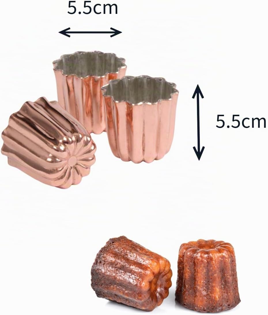 Patisse 719197 Backförmchen,Kupfer, 17,5 x 6 x 6 cm, 3 Stück 5.5cm Lieferumfang: 3 Stück, 5.5cm Lief
