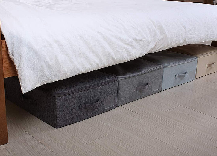 2er-Pack, 100X 43X 18cm Unterbett-Aufbewahrungskörbe für Schuhe, Pullover, Bettwäsche, Spielzeug usw