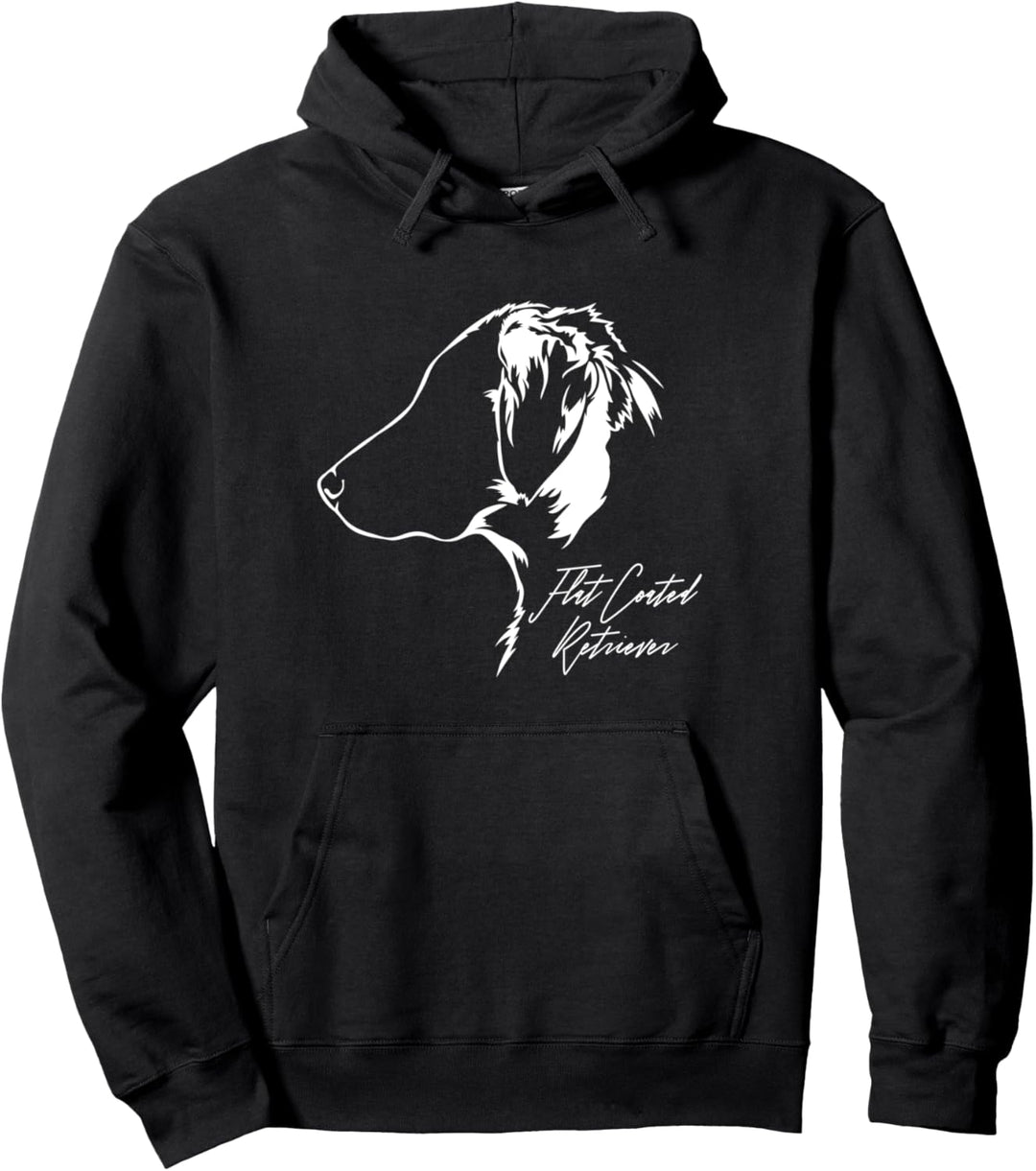 Flat Coated Retriever Profil Hunderasse Hund Hunde Pullover Hoodie
