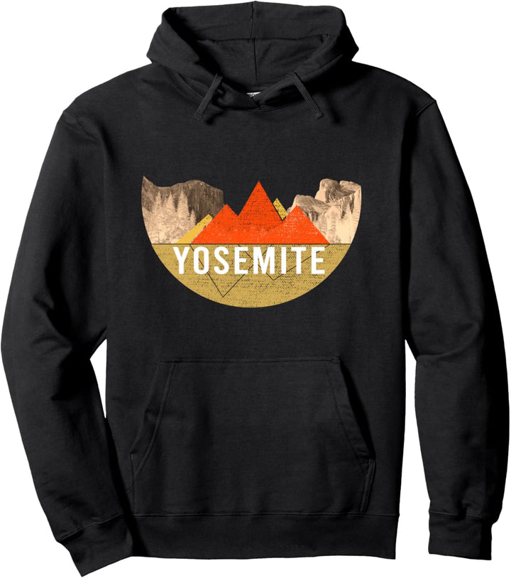 Weinlese-USA-Bergwandern - Yosemite Park Pullover Hoodie