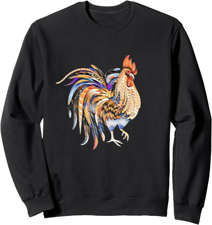 Hahn Huhn Landwirt Motiv Nutztiere Bauernhof Tiere Hühner Sweatshirt