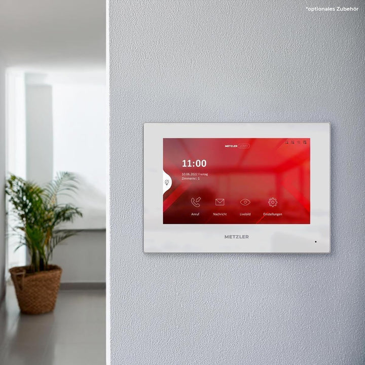 Metzler VDM10 2.0 Innenstation Home, 7 Zoll Touchscreen, 2-Draht IP, Weiss | 200 mm × 140 mm × 25.1