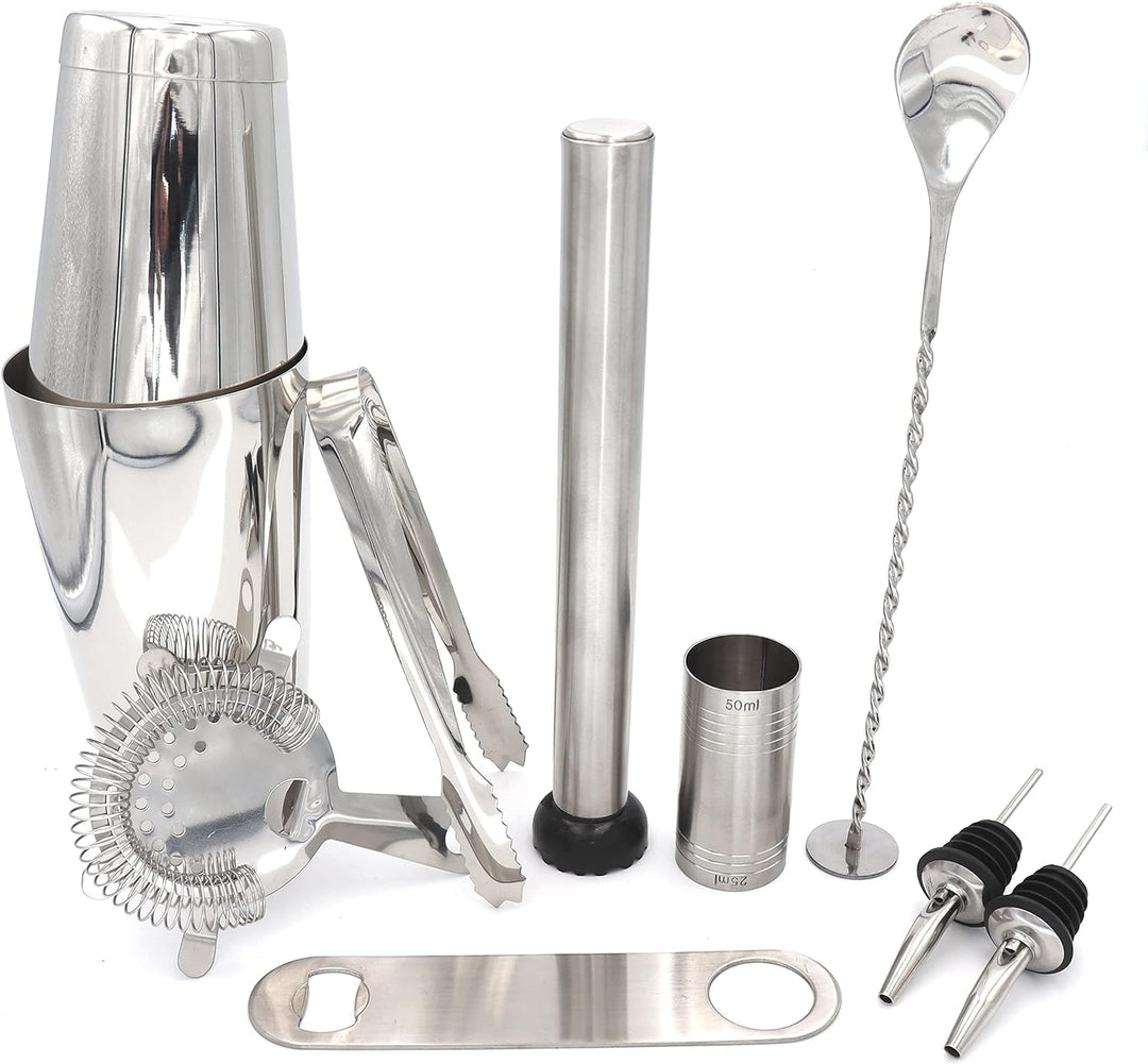 Barkoffer, Canvas, für Barkeeper, Cocktail-Set, Tasche, Mixologie, 9-teilig