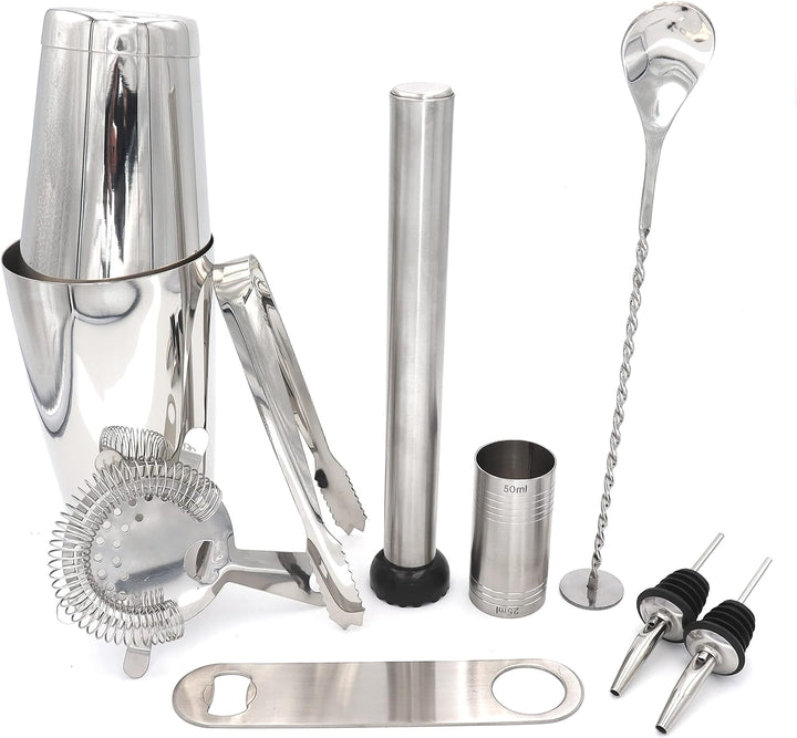 Barkoffer, Canvas, für Barkeeper, Cocktail-Set, Tasche, Mixologie, 9-teilig