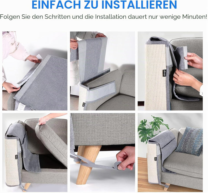 NATUYA Kratzschutz Sofa Katze Möbelschoner von Katzen - Katzenmöbel Schutz,Kann entfernt Werden, ohn