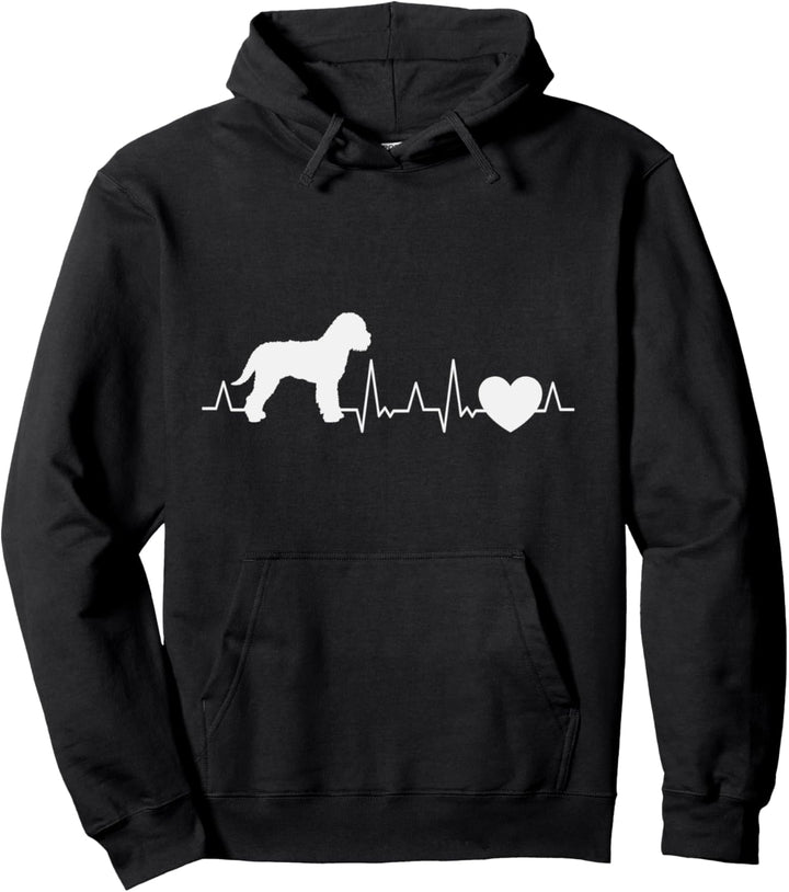 Lagotto Romagnolo Heartbeat Spanischer Trüffelhund Pullover Hoodie