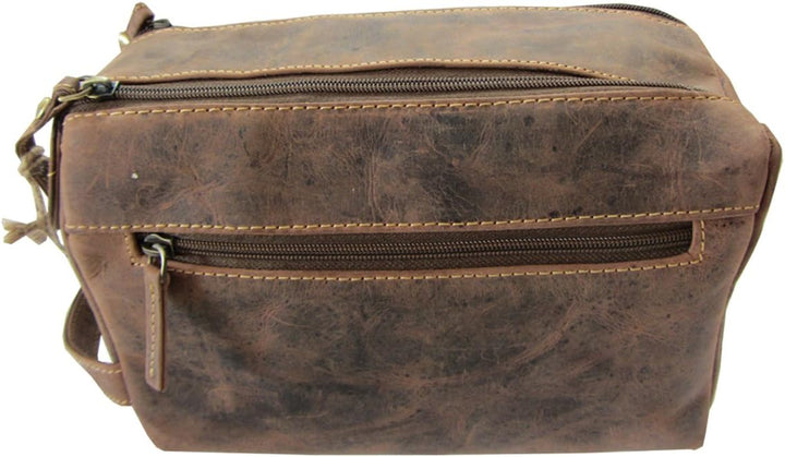 Greenburry Vintage Kulturbeutel Leder 23 cm