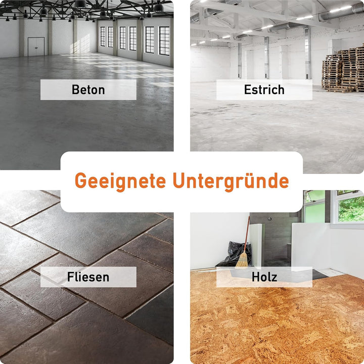 Home Profis® HPBA-700 seidenmatte UV-beständige 1K Bodenfarbe (50m²) für Balkon & Terrasse in RAL 70
