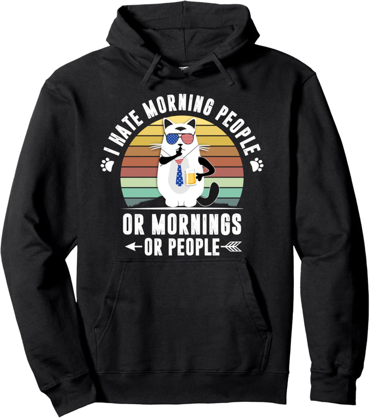 Ich hasse Morgenmenschen oder Morgen oder Leute Pullover Hoodie
