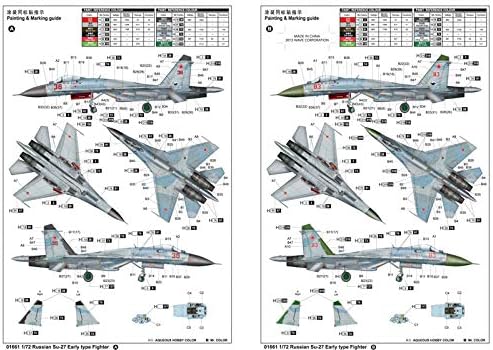 Trumpeter 01661 Modellbausatz Russian Su-27 Early type Fighter