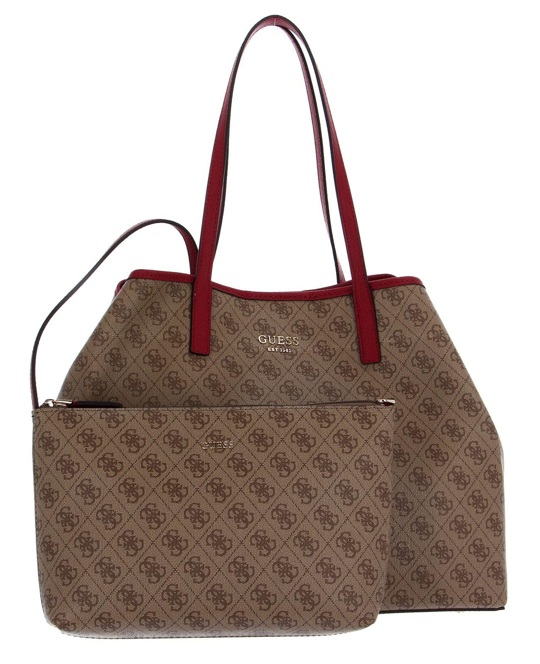 GUESS Damen Vikky Large Tote Bag Braun, Braun