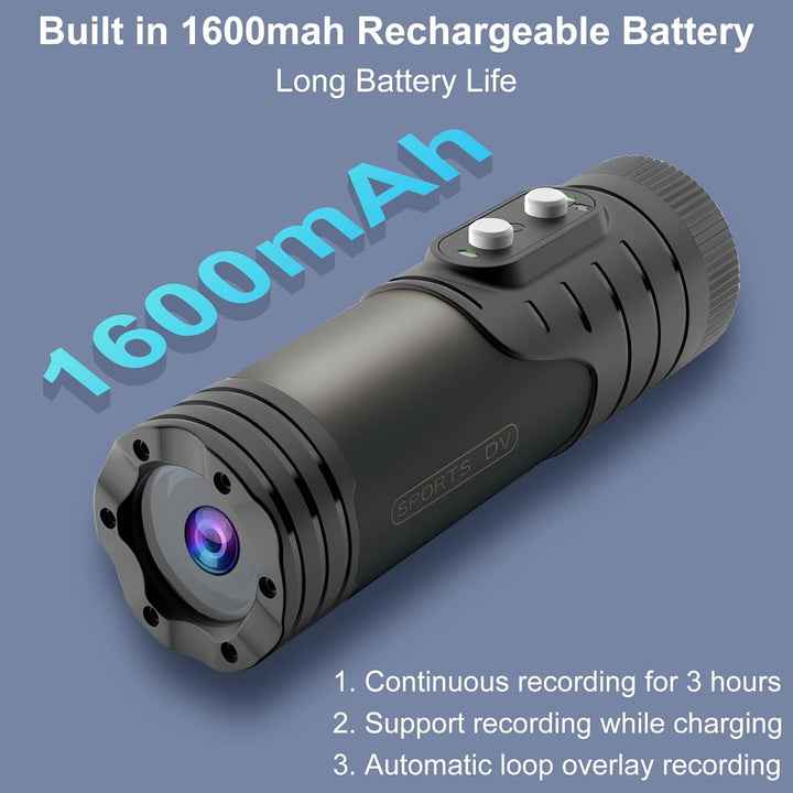 OBEST Action Cam Mini Helmkamera, Motorrad Dash Rekorder Outdoor wasserdicht Action Videokamera HD 1