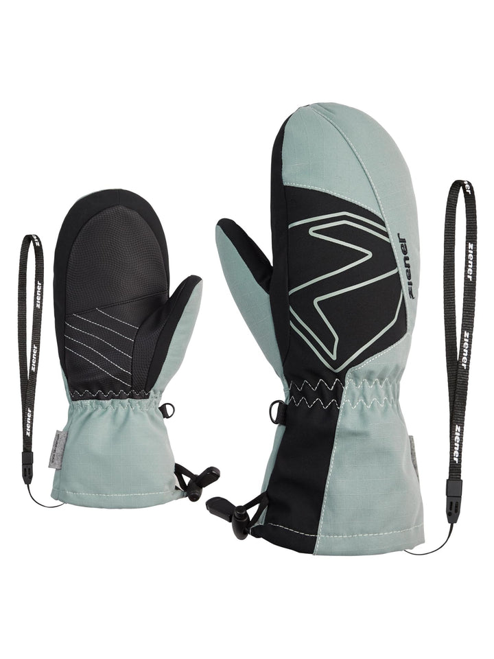 Ziener Kinder Lavalino Ski-Fäustling/Wintersport | wasserdicht, extra warm, Wolle 6 Gray Seal Ripsto