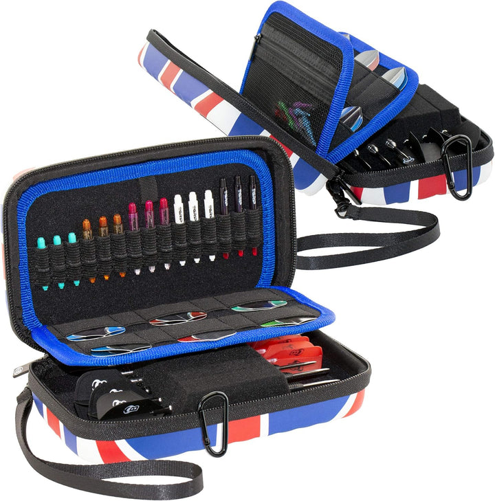 Bull's 66389 Orbis XL Dartcase Union Jack Darttasche, rot, weiss, blau