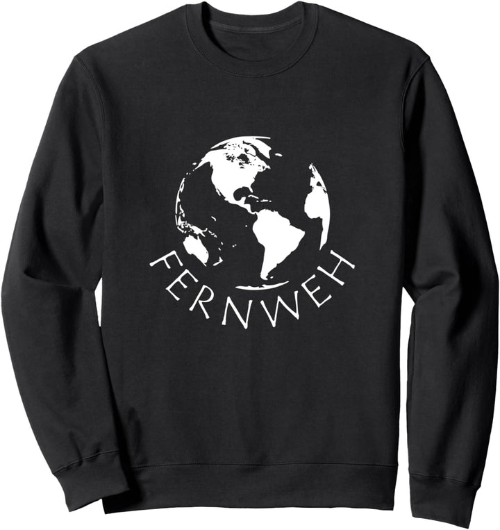 Fernweh Weltkarte Backpacker Reise Nomaden Welt Geschenk Sweatshirt