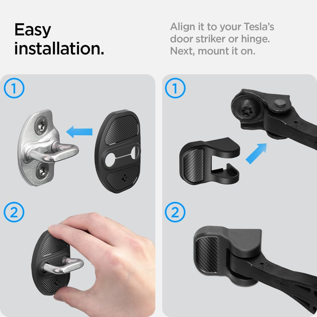 Spigen Tesla Model Y Juniper 2026 und Model 3 (~2023) Türschlossabdeckung, 4 Stücke Door Lock Cover