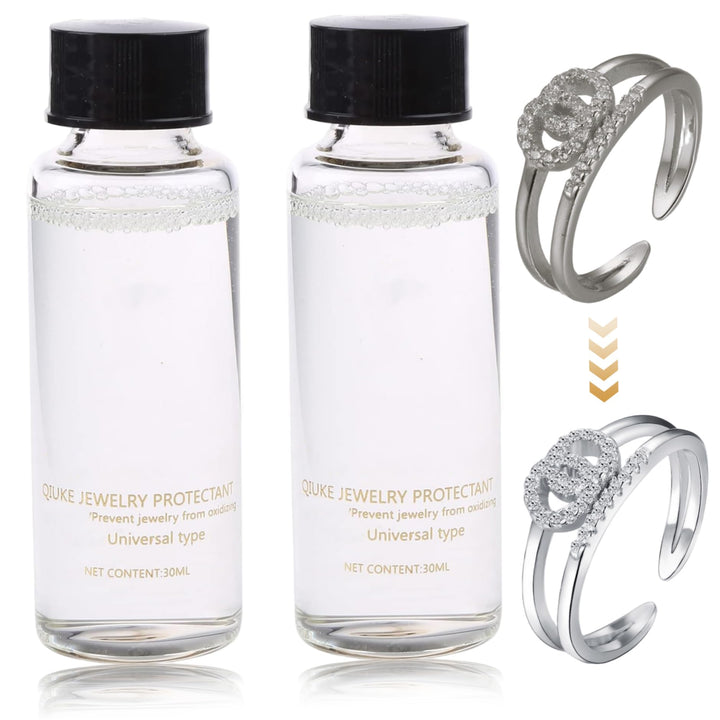 Bemonew Jewelry Shield 2er-Pack Schmuckschutzlack transparenter aufpolierbarer Schmuckversiegler zum