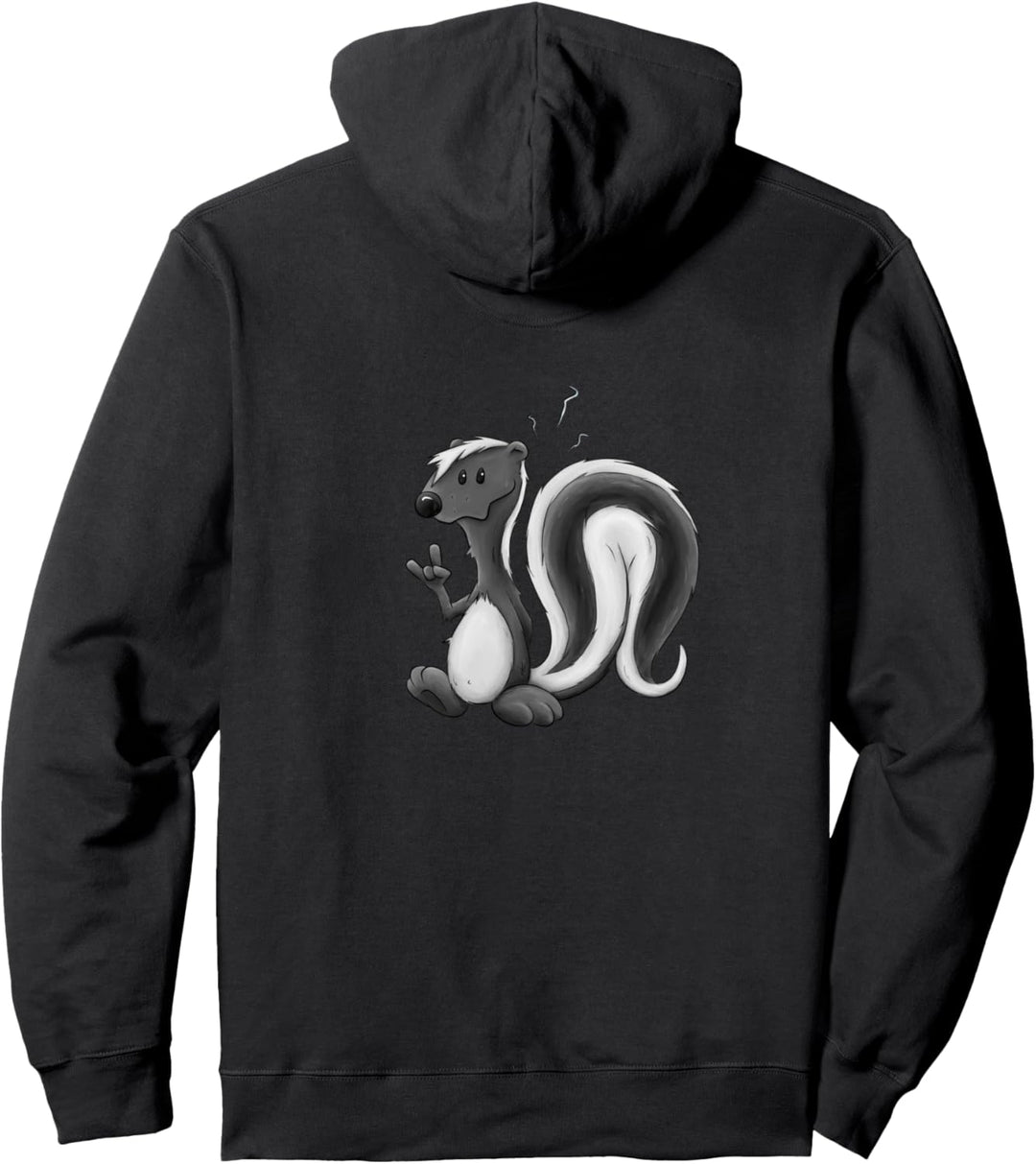 Lustig stinkendes Skunk süsse Stinktier Illustration Pullover Hoodie