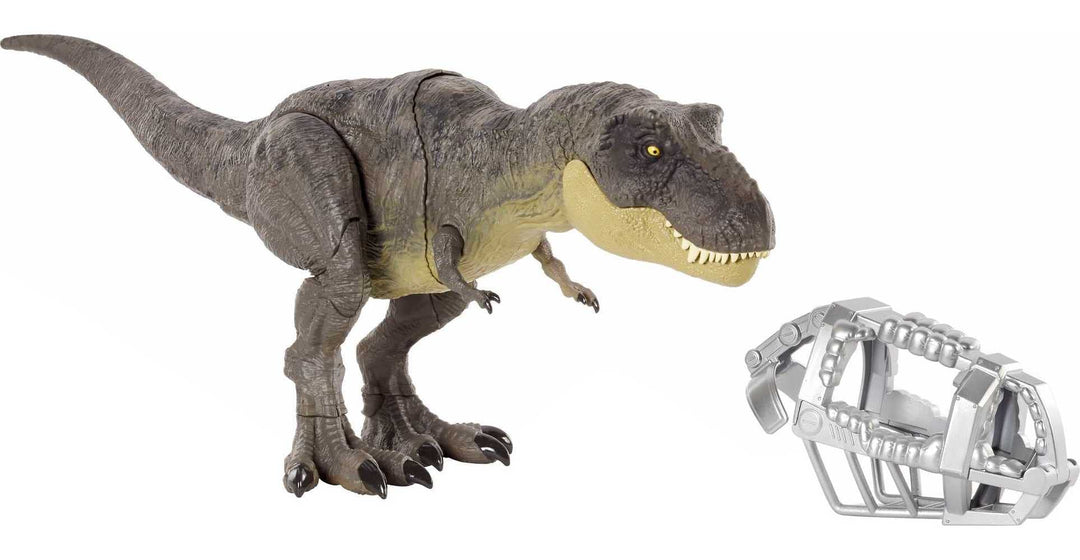 Jurassic World Stomp ‘N Escape Tyrannosaurus Rex Figure Camp Cretaceous Dinosaur Escape Toy with Sto