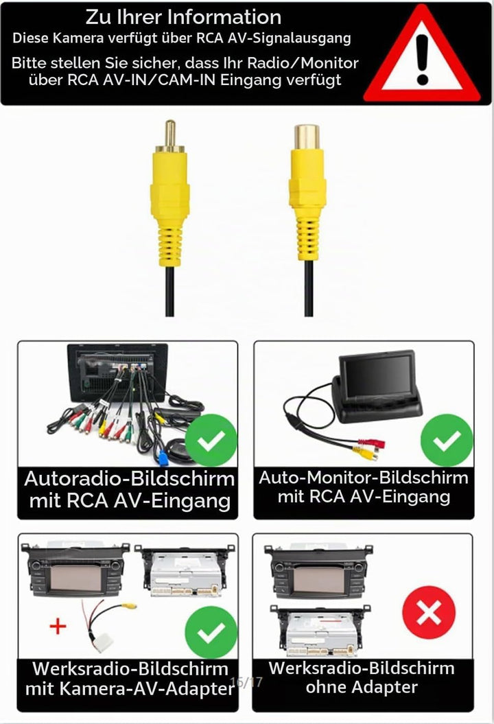 CCD HD 170° Einparkkamera Rückfahrkamera für Audi A1 A3 S3 A4 S4 A5 S5 A6 S6 A7 Q3 Q5 Q7 VW Transpor