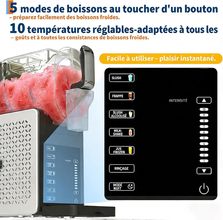 GarveeTech Slush-Eismaschine 200w Mit Selbstreinigung & 5 Programmen – 1,9l Tank Für Cocktails, Milc