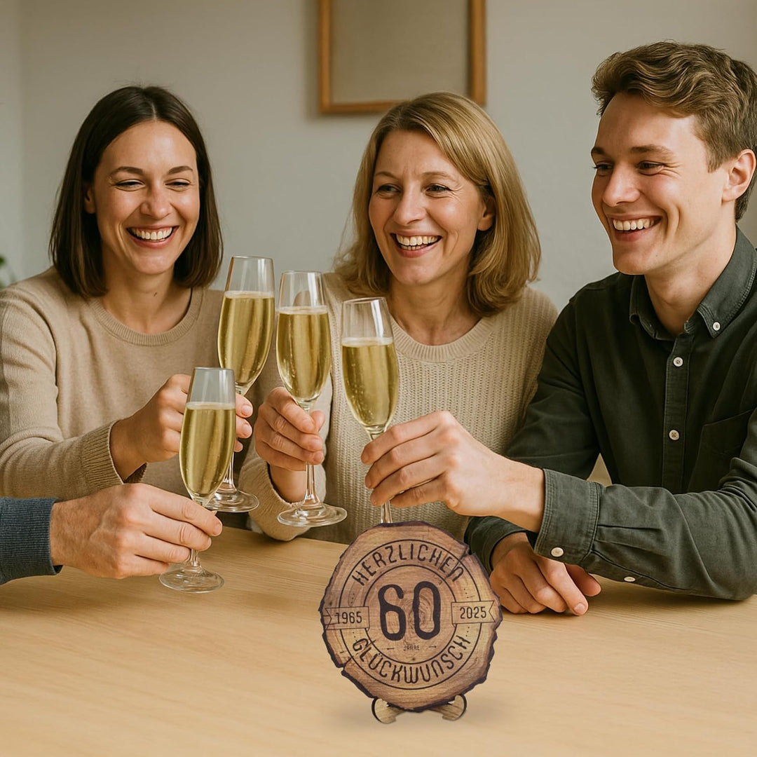 DARO Design - Holzscheibe - 40 Jahre - Grösse 30cm- Geschenk zum Jubiläum, 40 Geburtstag, Jahrestag