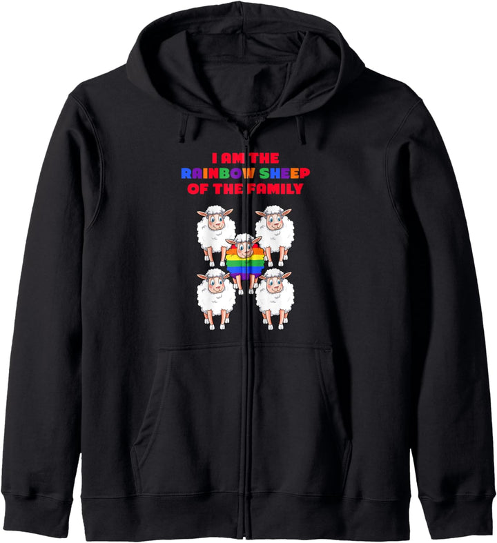 Ich bin das Regenbogen Schaf der Familie, LGBT Kapuzenjacke