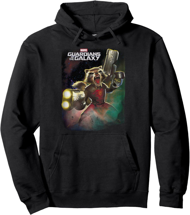 Marvel Guardians Of The Galaxy Angry Rocket Poster Pullover Hoodie