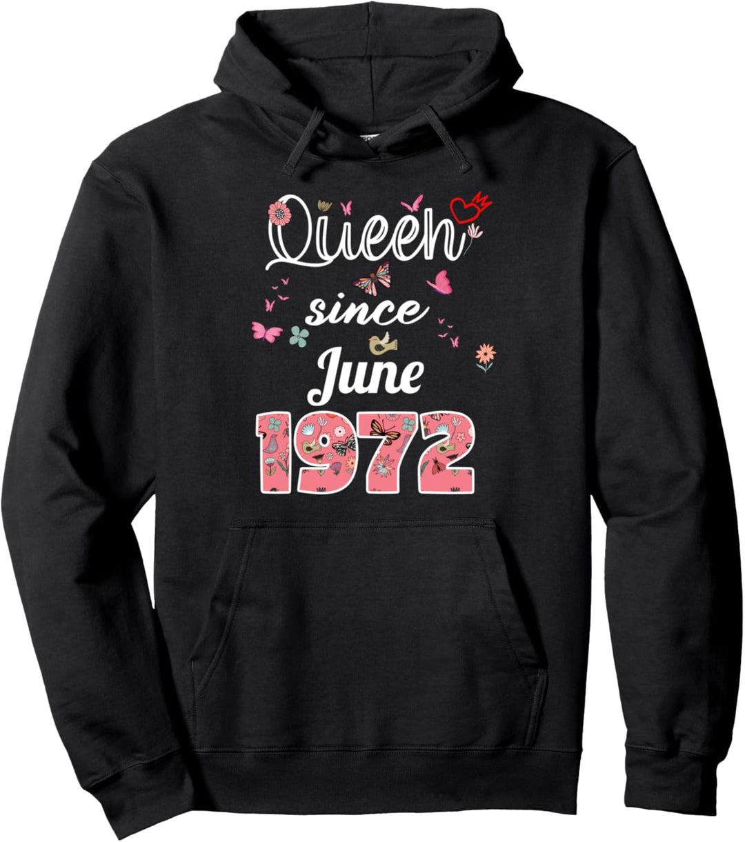 Fantastisch seit Juni 1972 Blumen 1972 Juni Geburtstag Pullover Hoodie