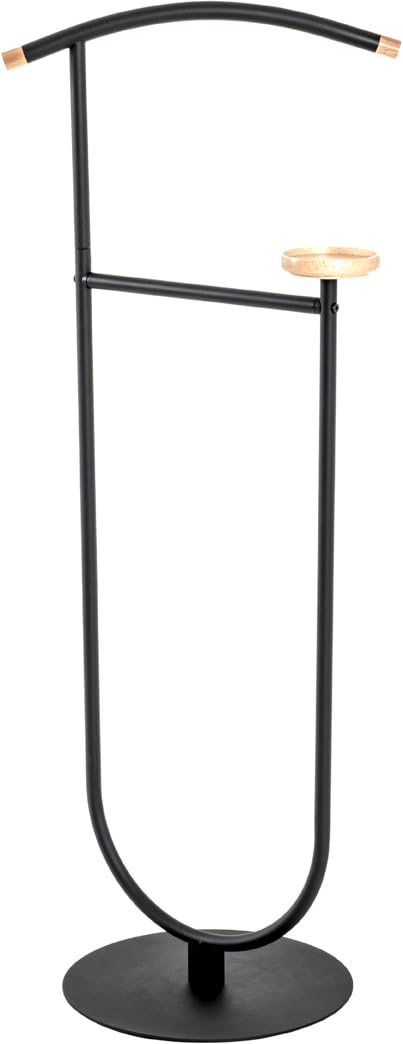 HAKU Möbel Herrendiener, Massivholz, schwarz-buche, B 45 x T 34 x H 115 cm