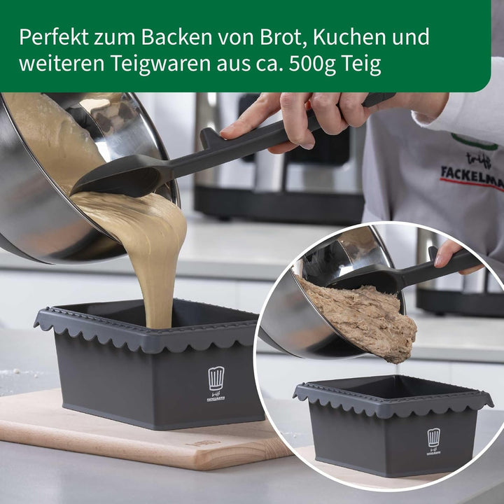 Chefkoch trifft Fackelmann Mini-Kastenform für Heissluftfritteuse und Backofen – Ideal für Brot und