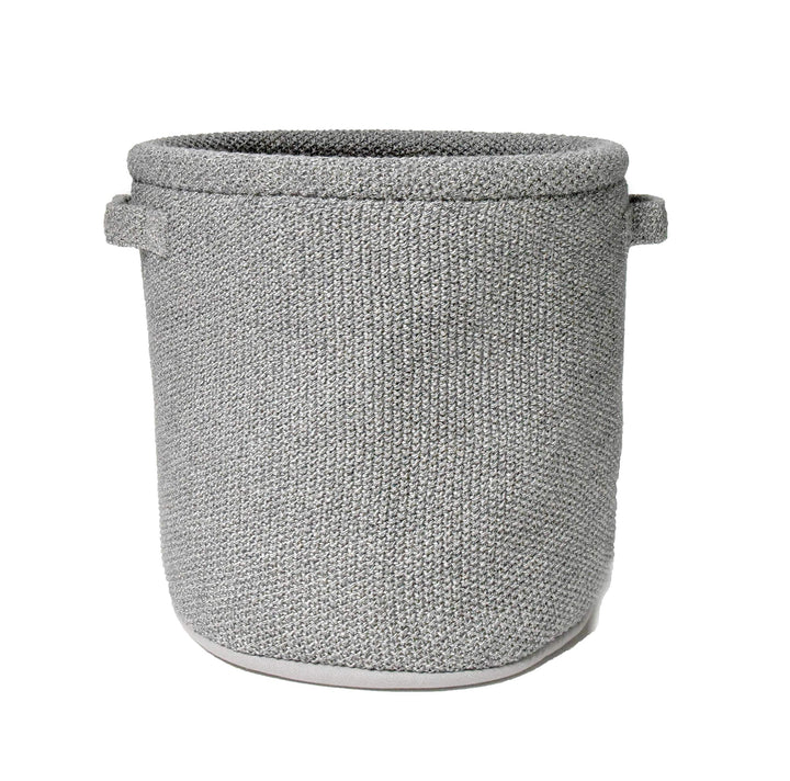 nielsen HOME Strickkorb Noa, 40x40 cm, hellgrau, Korb, Dekokorb gestrickt, Baumwolle, Strick,