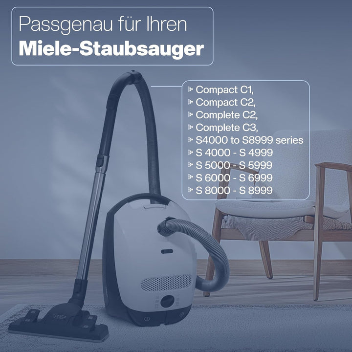 3 Filter für Miele Staubsauger [Compact C1 &amp; C2, Complete C2 &amp; C3, S8340] – 3 HEPA Filter und 3 Moto