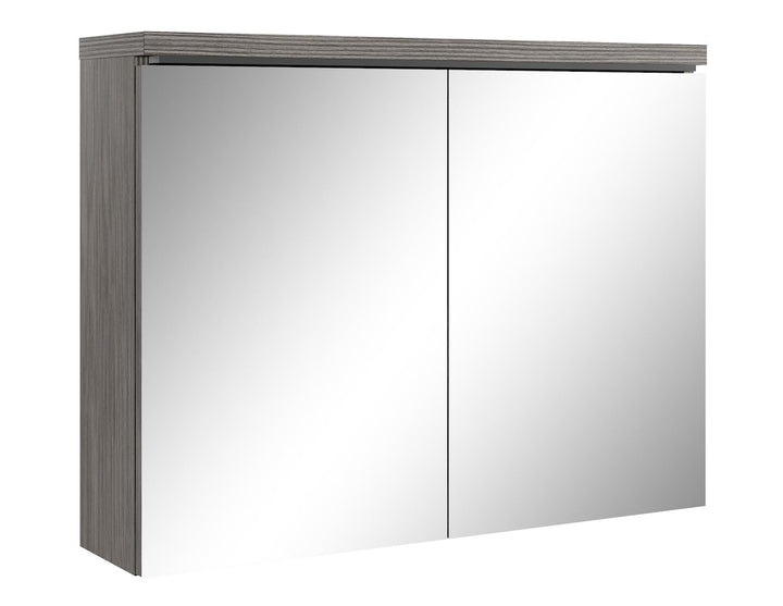 Badplaats B.V. Spiegelschrank Paso 80cm Eiche Grau - Schrank Spiegelschrank Spiegel Badezimmer Badmö