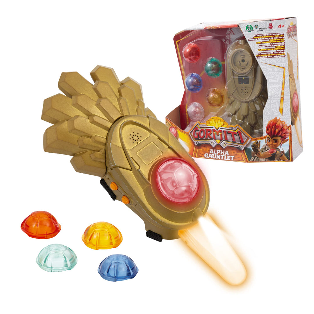 Famosa- Gormiti S3 Armband, Spielzeug Serie Zeichnungen, mit farbigen Edelsteinen mit Licht und Ton,